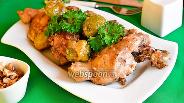 Фото рецепта Курица с орехами и брюссельской капустой