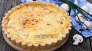 Фото рецепта Открытый пирог с грибами и сыром