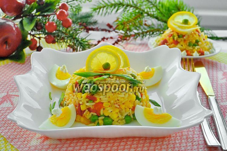 Фото Тёплый салат с овощами и рисом «Краски лета»