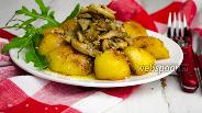 Фото рецепта Вёшенки с картошкой в карамели
