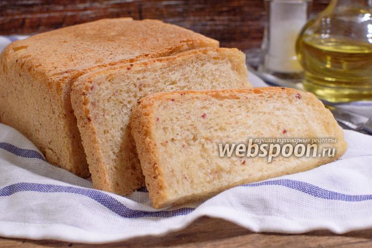 Фото Белый хлеб с ветчиной в хлебопечке