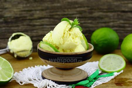 Фото рецепта Мороженое с лаймом