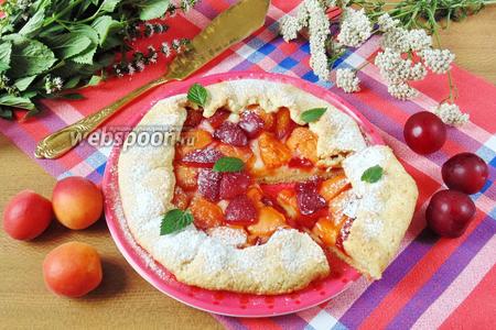 Фото рецепта Галета с алычой и абрикосами