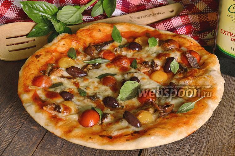 Фото Пицца с сардинами