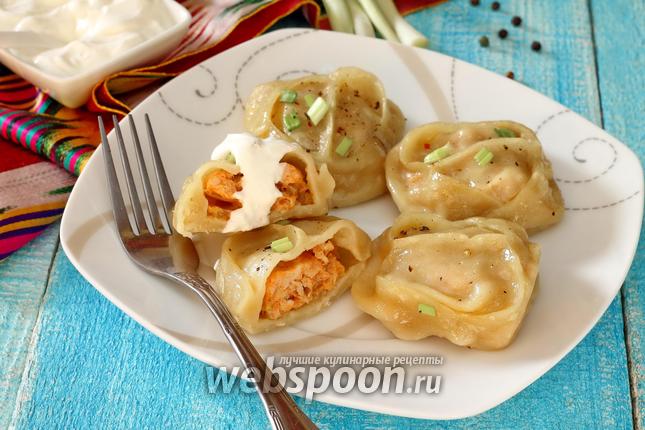 Фото Манты с куриным фаршем и паприкой