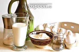 Для приготовления тухум-барак нужен очень простой набор доступных продуктов: молоко, яйца (крупные), соль, вода, мука, растительное масло. Если будете использовать кунжутное масло, то для начинки берём 50 мл кунжутного масла и 100 мл подсолнечного рафинированного масла. Смазывать готовый тухум-барак тоже кунжутным маслом.
