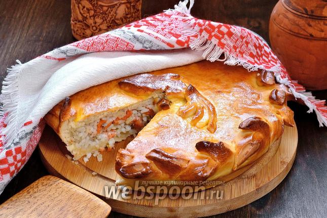 Фото Рыбный пирог с рисом