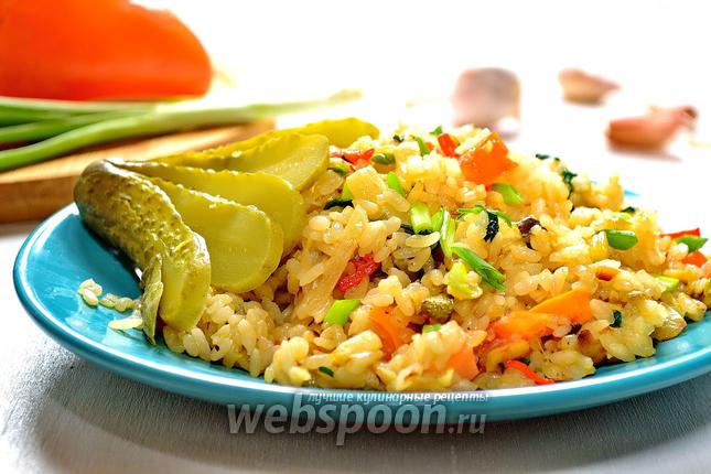 Фото Постный плов с овощами