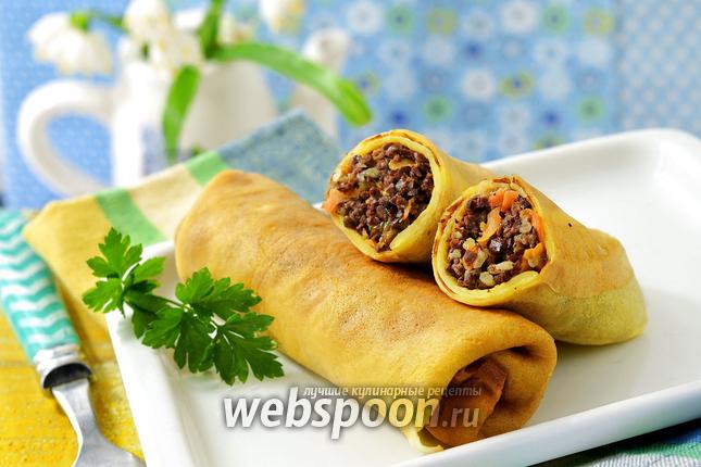 Фото Блины с начинкой из лёгкого