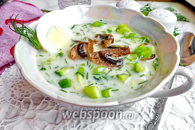 Фото Окрошка с грибами