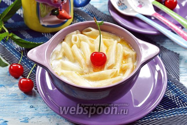 Фото Молочный суп с макаронами для детей