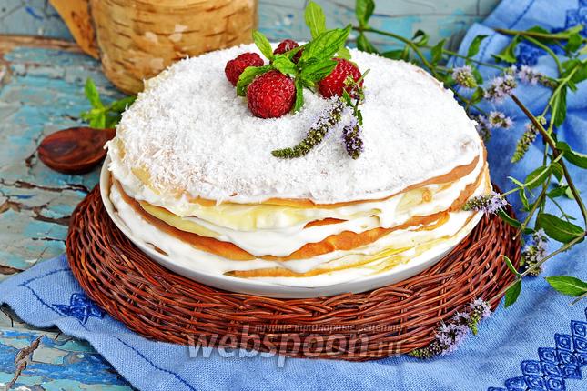 Рецепт Блинный торт со сметанным кремом