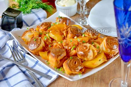 Фото рецепта Штрудель с картошкой и капустой