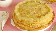 Фото рецепта Блинный торт ананасовый