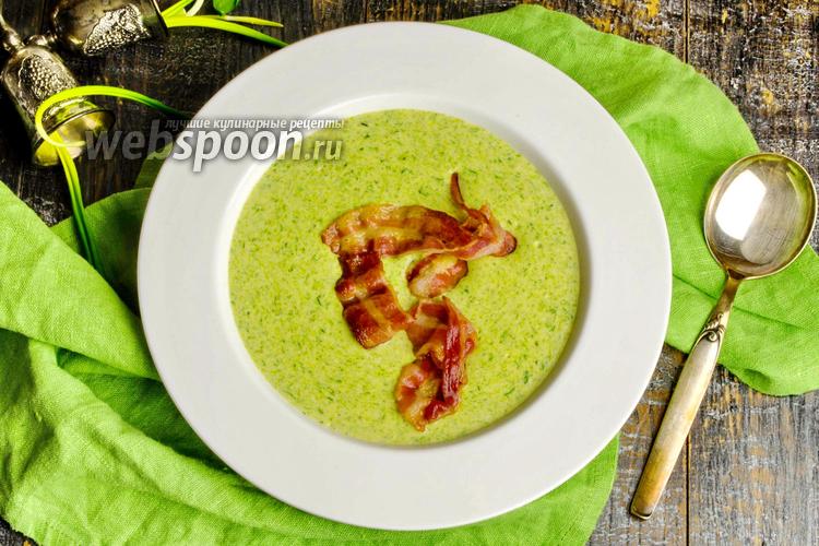 Фото Картофельный суп с беконом и черемшой
