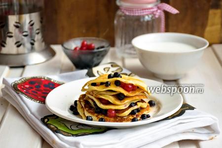 Фото рецепта Панкейки на йогурте