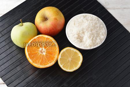Яблочные дольки с апельсином