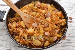 капуста тушеная с картошкой и сосиской рецепт с фото онлайн капуста тушеная с картошкой и сосиской рецепт с фото