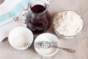 Ингредиенты, которые потребуются для приготовления крем-чиза: сок вишнёвый, тофу, ванилин, сахарный песок и агар-агар.