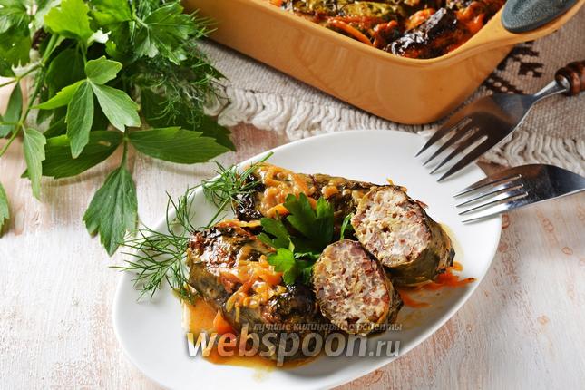 Рецепт Голубцы с мясом и гречкой в томатно-сметанном соусе