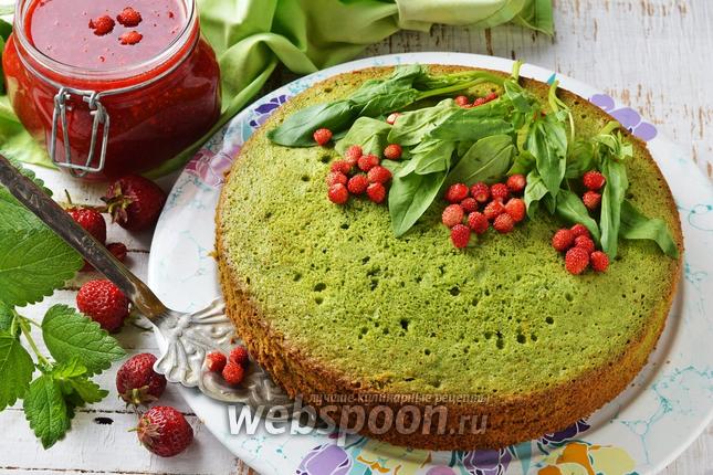 Фото Бисквит из шпината