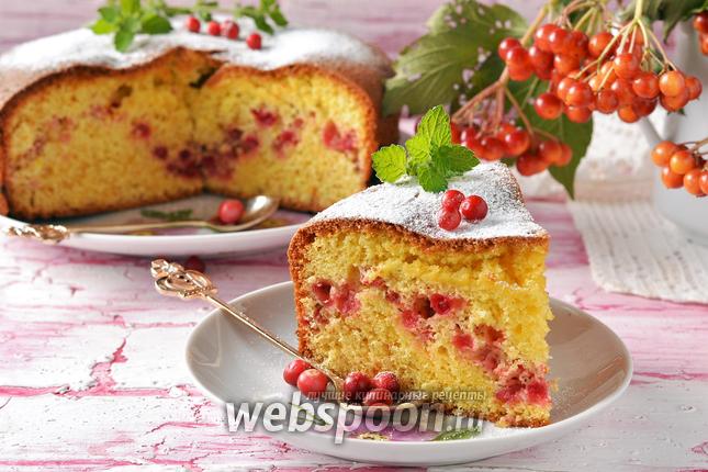 Фото Шарлотка с брусникой