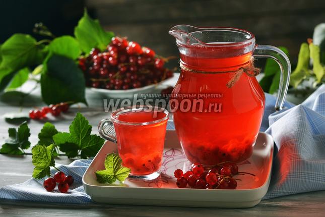 Фото Компот из красной смородины