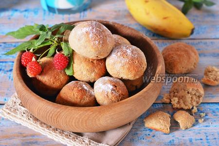 Фото рецепта Овсяное печенье с бананом и творогом