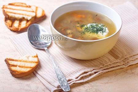 Фото рецепта Суп из замороженных опят