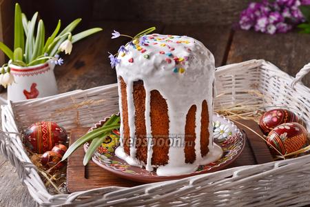 Фото рецепта Ленивый кулич без дрожжей