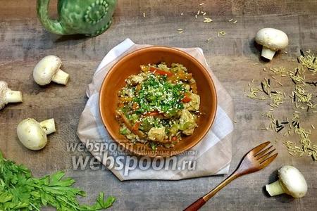 Фото рецепта Вок с рисом и курицей