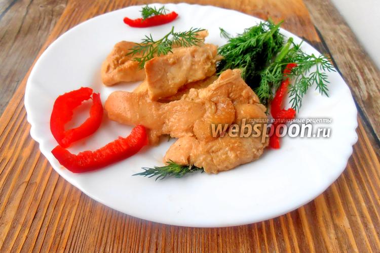 Фото Куриное филе в духовке в соево-горчичном соусе