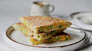 Фото рецепта Овсяноблин с овощами и сыром