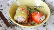 Фото рецепта Фаршированные замороженные перцы в сметанном соусе