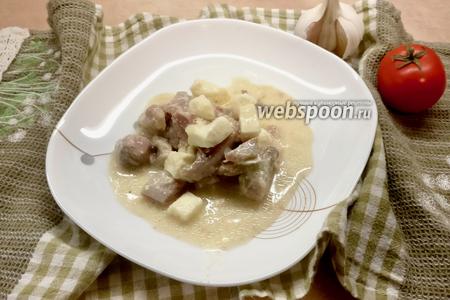 Фото рецепта Индейка в сырном соусе 