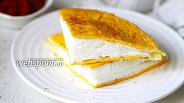 Фото рецепта Пышный омлет Пуляр с сыром на сковороде 