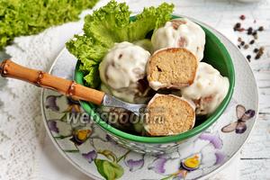 Фото рецепта Грибные крокеты в сметанном соусе