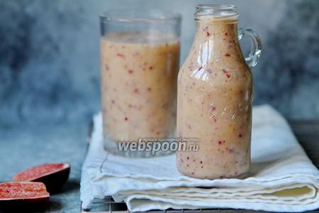 Фото рецепта Молочный напиток с инжиром и мёдом