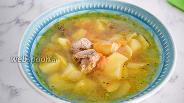 Фото рецепта Картофельный суп с рыбными консервами