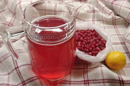 Фото рецепта Компот из красной смородины и апельсинов
