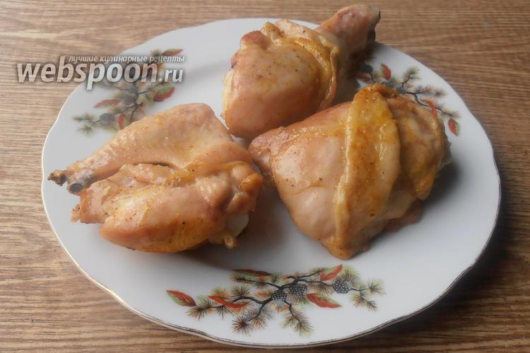 Фото Нежная курица в сковороде газ-гриль