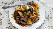 Фото рецепта Куриная печёнка, жаренная с картофелем и белыми грибами