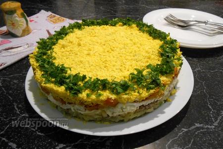 Фото рецепта Салат «Мимоза» с сардиной и плавленым сыром