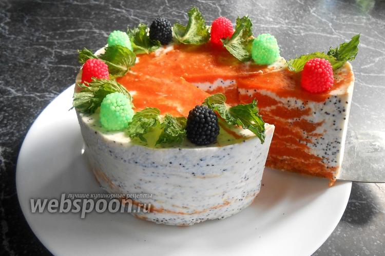 Фото Творожно-морковный торт без выпечки 