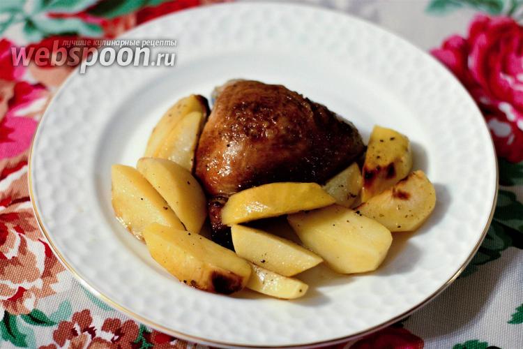 Фото Греческая курица с лимоном и картофелем
