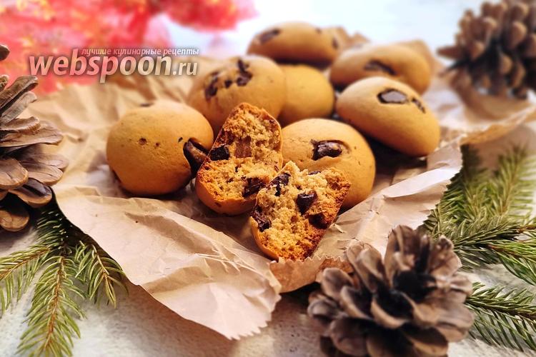 Фото Медовое печенье с корицей и шоколадом