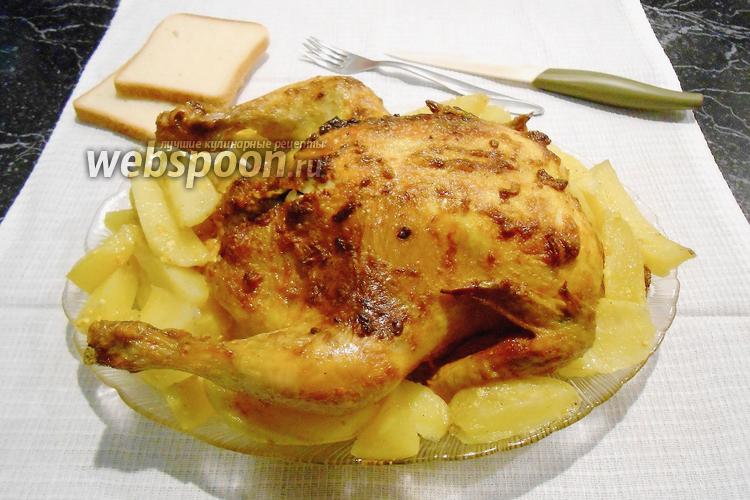 Фото Курица в майонезе запеченная с картофелем 