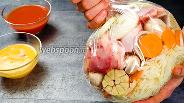 Фото рецепта Курица с грибами и капустой в рукаве. Видео