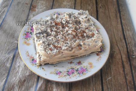 Фото рецепта Кето торт с творожно-сливочным кремом