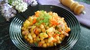 Фото рецепта Нут с овощами и беконом